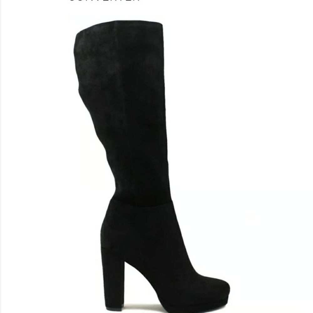 CHARLES BY CHARLES DAVID Converter Black Microsuede Size 9 Women's